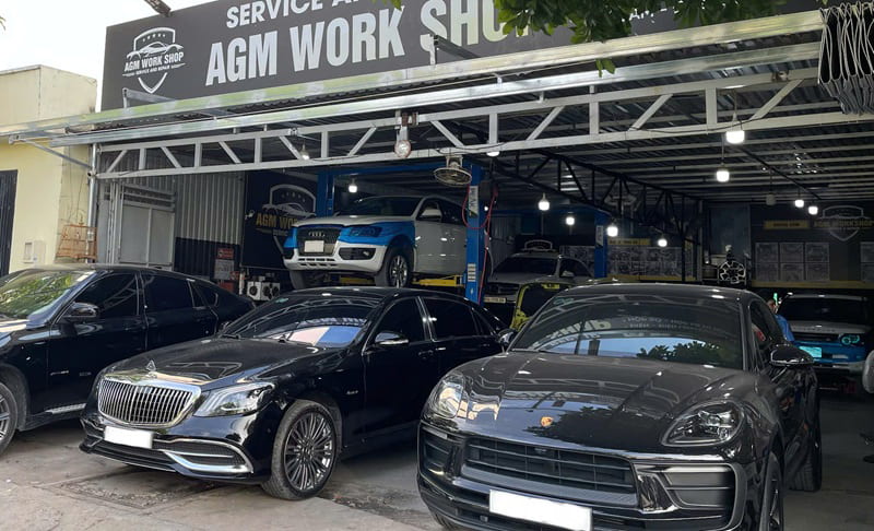 gara sửa động cơ ô tô agm workshop