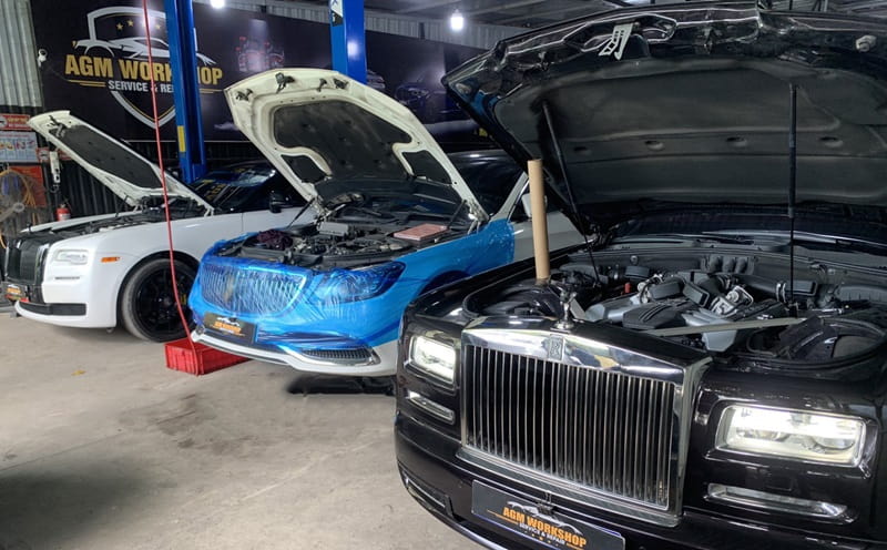 gara chuyên sửa lỗi điều hòa ô tô agm workshop tại tphcm